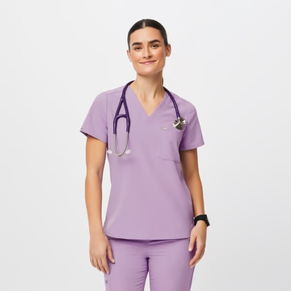 FIGS Scrubs in limited edition color Lavender Dew.